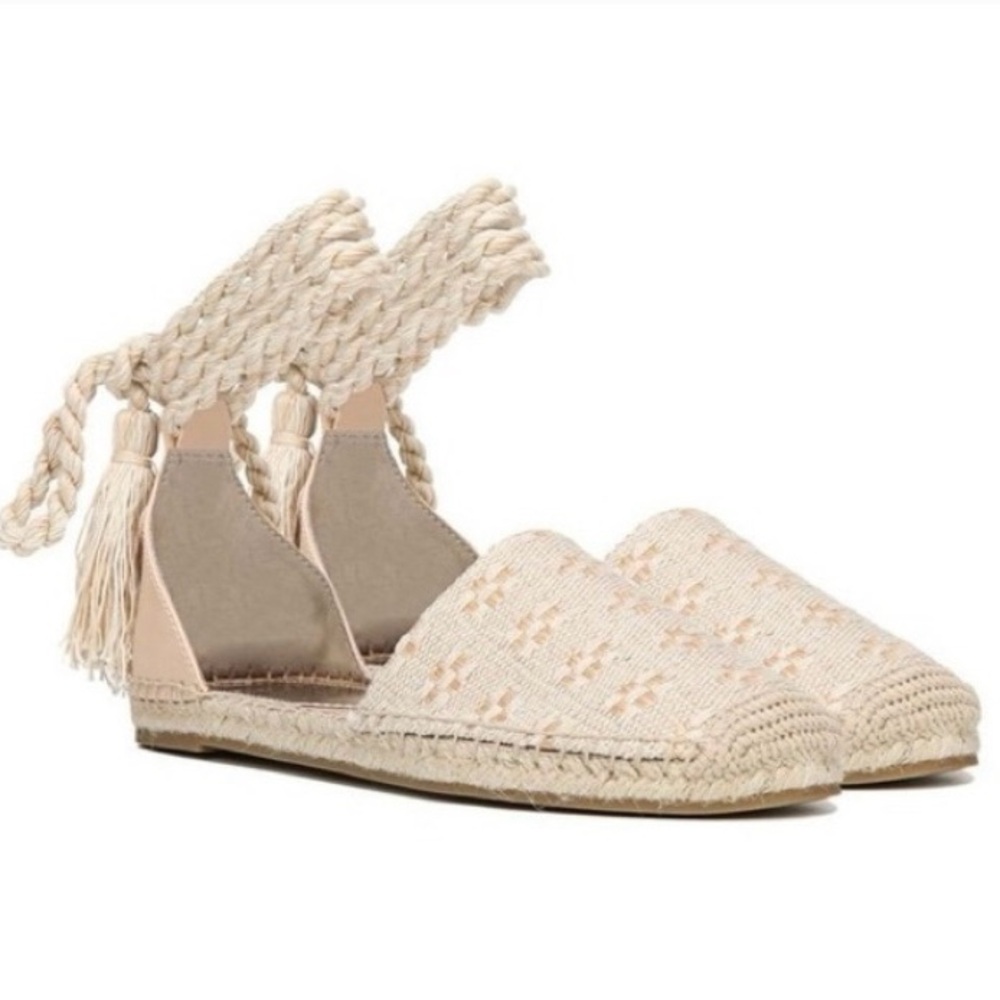 Circus by Sam Edelman Woman’s Natural Lenora Ankle Tie Espadrilles Size 8